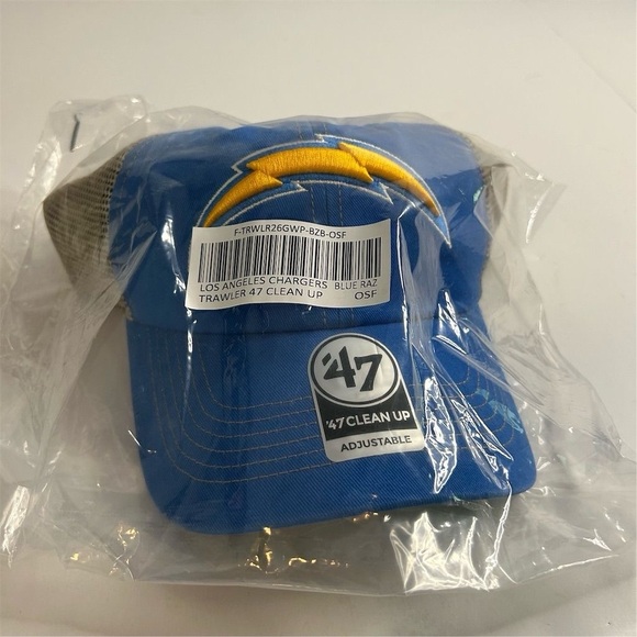 Los Angeles Chargers '47 Clean Up Blue Adjustable Hat Unisex NFL Cap - Picture 3 of 7